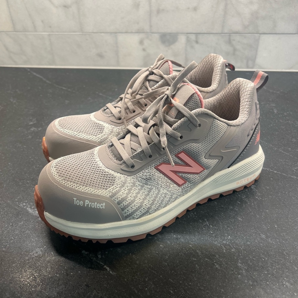 New Balance Taupe and Coral Athletic Shoes